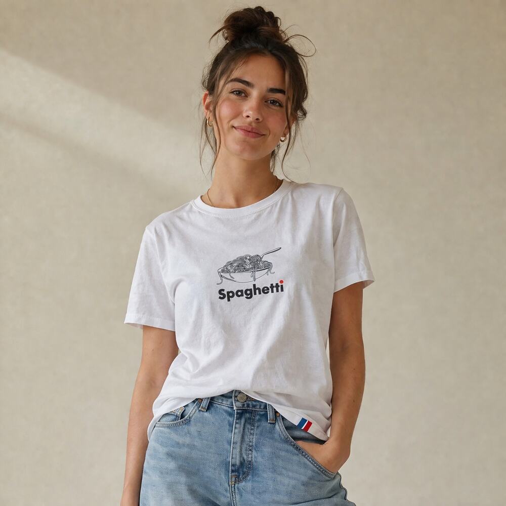 KULE The Modern Spaghetti Tee T-shirt Womens S Cotton Crewneck Short Sleeve